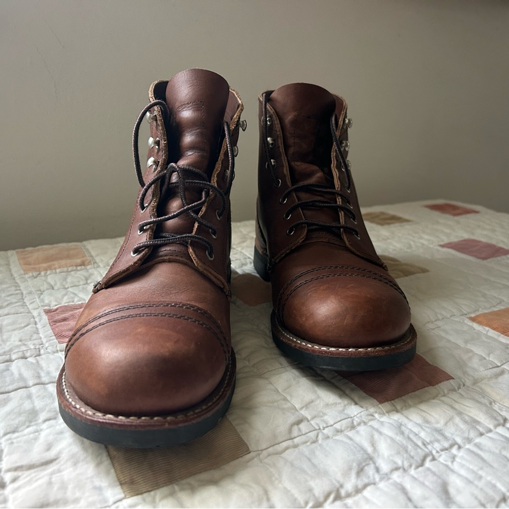 Red wing iron ranger leather boots - like new - Picture 2 of 8